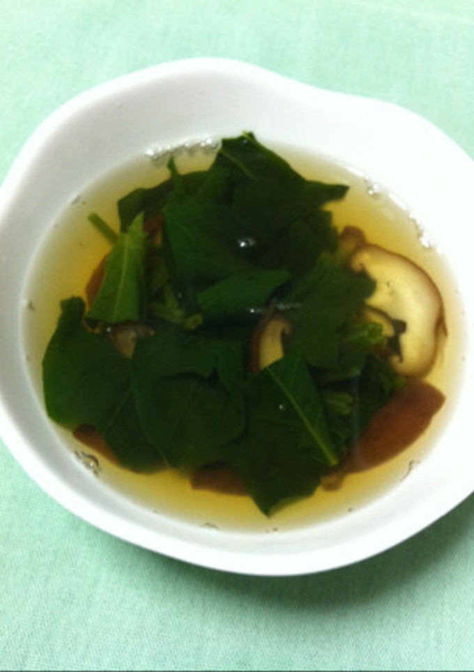 椎茸とほうれん草の貝柱スープ-レシピのメイン写真