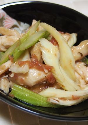簡単！ささみとセロリの梅肉和え-レシピのメイン写真