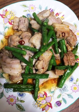 いんげんと豚バラ肉のピリ辛炒め-レシピのメイン写真