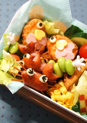 キャラ弁☆ウインナーでカニさん-レシピのメイン写真