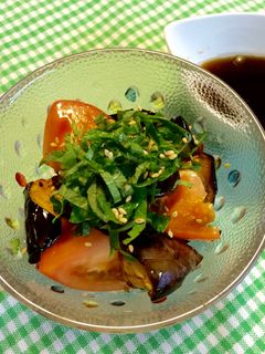 揚げなすとトマトのさっぱりサラダ~♪-レシピのメイン写真