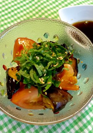 揚げなすとトマトのさっぱりサラダ～♪-レシピのメイン写真