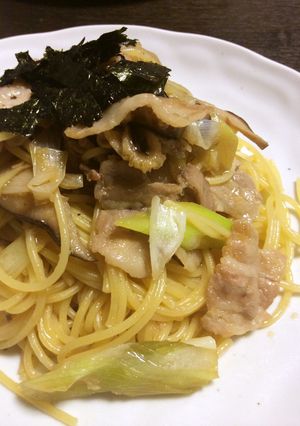豚肉とねぎの和風パスタ〜生姜風味〜-レシピのメイン写真