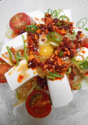 温かいご飯に冷奴のせご飯-レシピのメイン写真