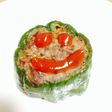 子供が食べ易い♡輪切りのピーマン肉詰め