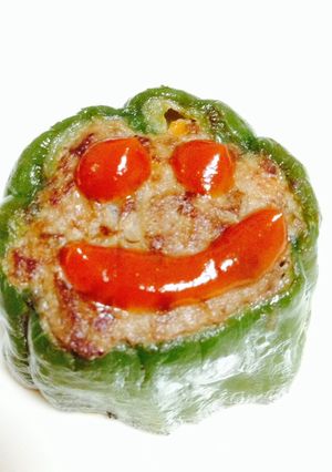 子供が食べ易い♡輪切りのピーマン肉詰め-レシピのメイン写真
