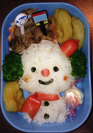★キャラ弁★ Xmas雪だるま ★-レシピのメイン写真