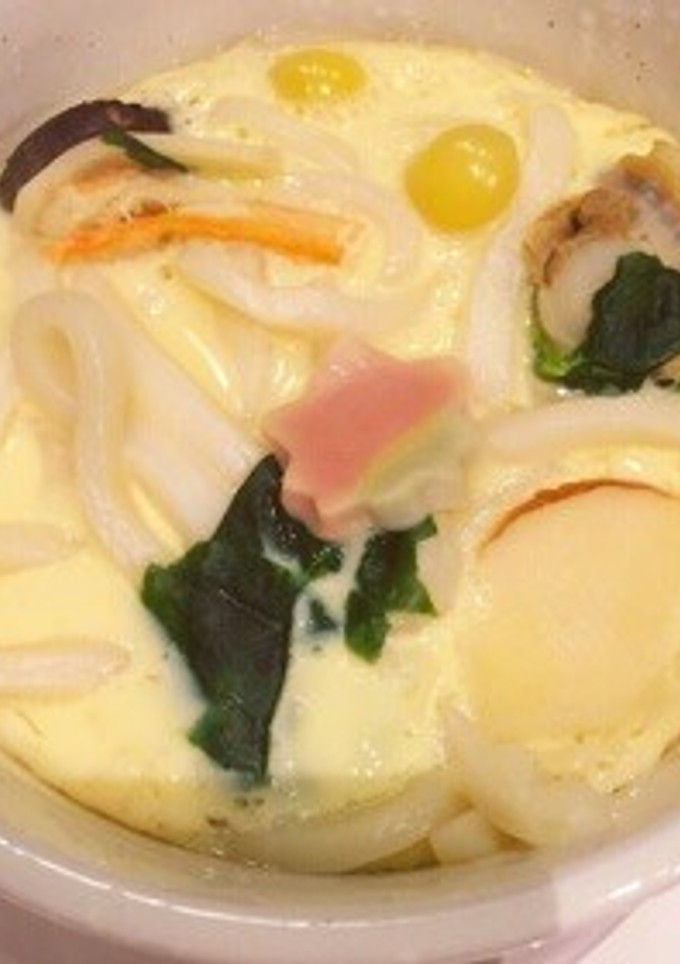 うどん入茶碗蒸し「おだまき蒸し」-レシピのメイン写真