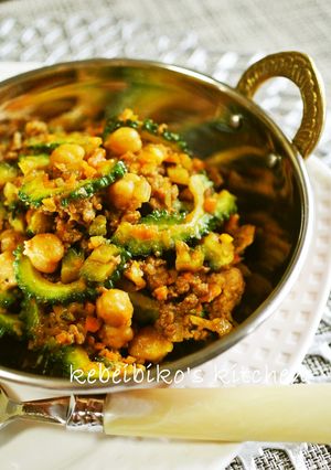 ゴーヤとひよこ豆のドライカレー-レシピのメイン写真