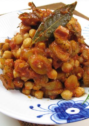 新ごぼうとひよこ豆のトマト煮-レシピのメイン写真