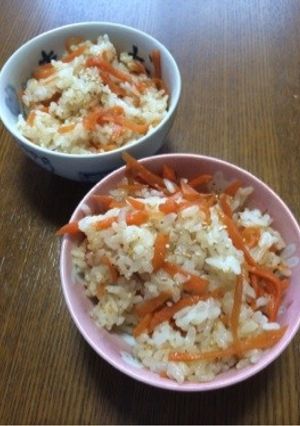 ご飯1合に人参1本！ニンジンごはん♫-レシピのメイン写真