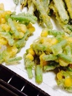 ニラとトウモロコシのかき揚げ-レシピのメイン写真
