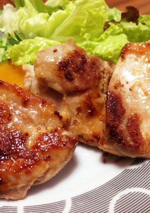 ハチミツでマスタード照り焼きチキン♪-レシピのメイン写真