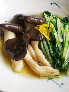 霜降りひらたけと水菜のおひたし-レシピのメイン写真