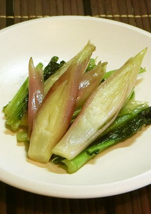かぶの茎と葉とみょうがの副菜-レシピのメイン写真