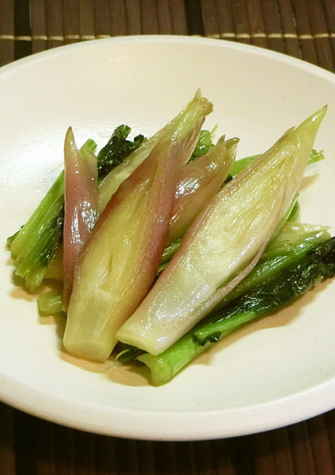 かぶの茎と葉とみょうがの副菜-レシピのメイン写真