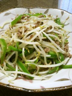 暑い日に!もやしと挽き肉のさっぱり炒め-レシピのメイン写真