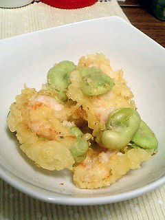 甘エビとそら豆のサクサク☆天ぷら-レシピのメイン写真