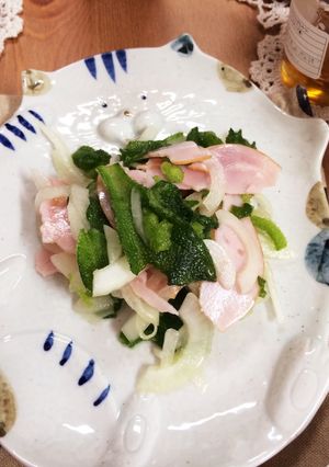 アイスプラントのハムサラダ-レシピのメイン写真