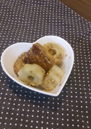 お弁当に!厚揚げとちくわぶのゴマ味噌炒め-レシピのメイン写真
