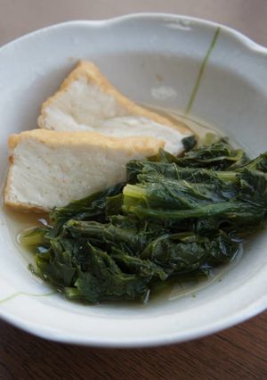 大根葉と絹厚揚げの煮物-レシピのメイン写真