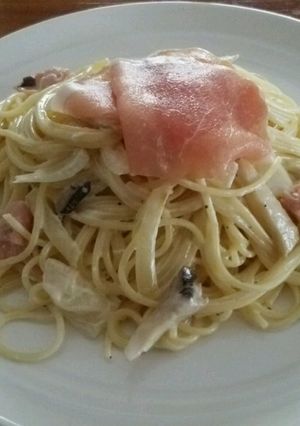 生ハムのクリームパスタ-レシピのメイン写真