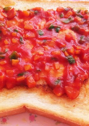 にんじんとピーマンの卵チーズトースト-レシピのメイン写真