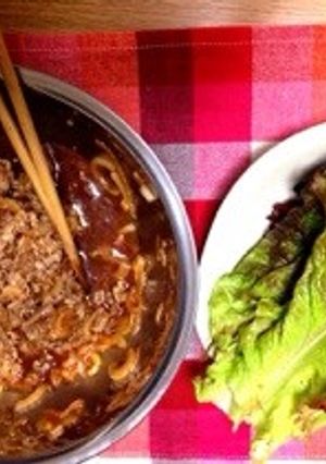 牛肉と玉ねぎのレタス巻き-レシピのメイン写真