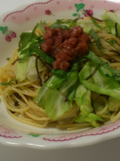 簡単♥春キャベツと塩昆布の和風パスタ♡-レシピのメイン写真