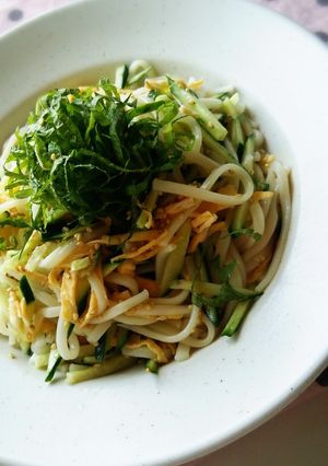 ランチに♪胡瓜と卵のさっぱり冷やしうどん-レシピのメイン写真