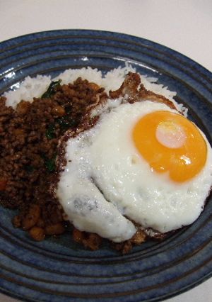 干しエビと挽肉かけごはん★ガパオもどき★-レシピのメイン写真