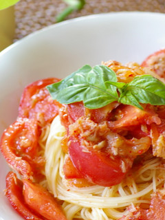 夏がきたら!トマトキムチ冷製パスタ-レシピのメイン写真
