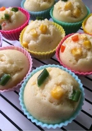 HMでベジタブルミックスと豆乳の蒸しパン-レシピのメイン写真