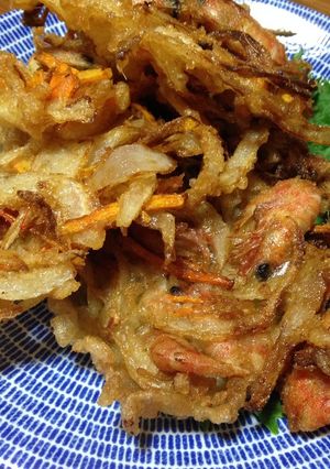 ホッコクエビとタマネギのかき揚げ-レシピのメイン写真