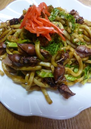 ほたるいか入り・焼きうどん-レシピのメイン写真