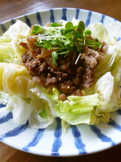 牛肉とレタスのおかずサラダ♪-レシピのメイン写真