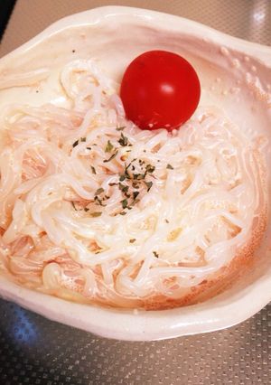 超簡単しらたきのたらこマヨパスタ-レシピのメイン写真