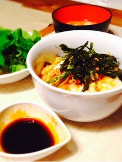 夏だ簡単ネバネバ丼のタレ(海鮮やナス)-レシピのメイン写真