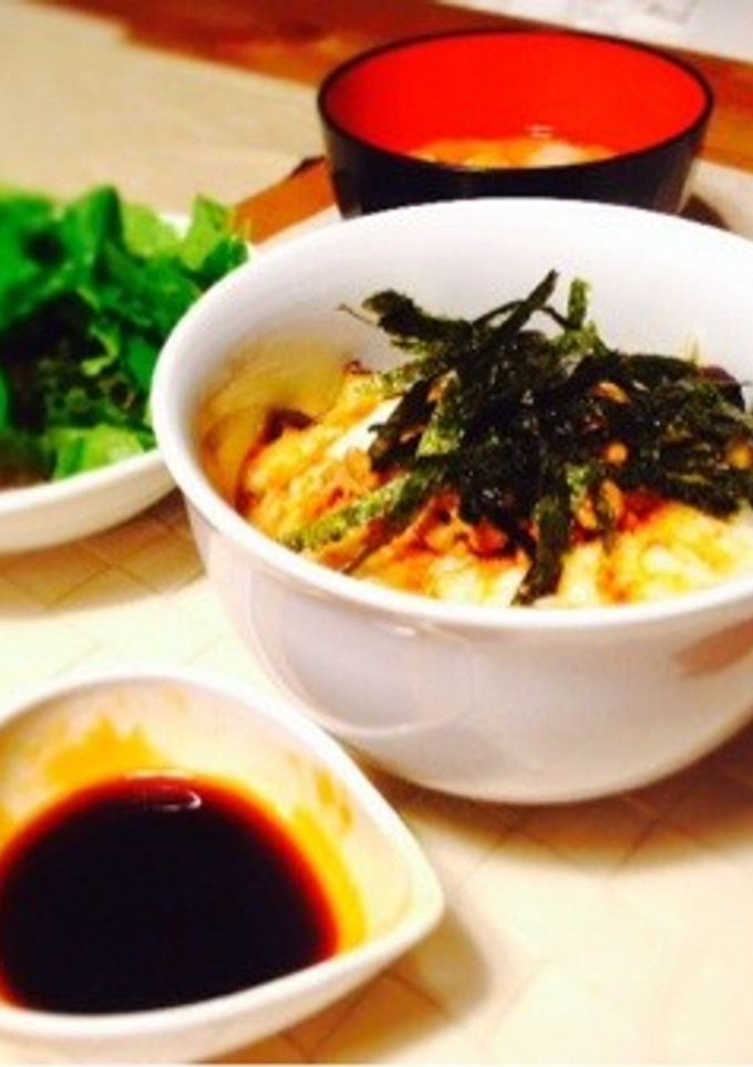 夏だ簡単ネバネバ丼のタレ（海鮮やナス）-レシピのメイン写真