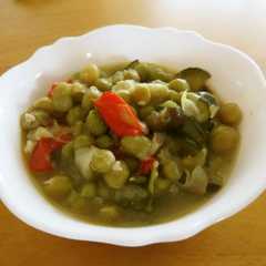 รูปของ 島野菜と実エンドウの塩麹煮