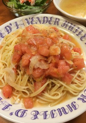トマトと新玉ねぎの冷製パスタ-レシピのメイン写真