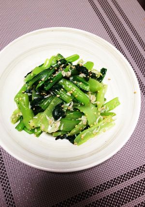 小松菜としらすのごま油風味和え-レシピのメイン写真