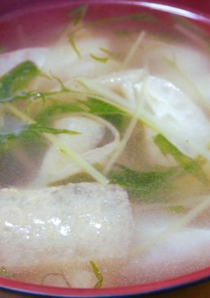 ちょっピリッ！揚げと水菜の柚子胡椒汁-レシピのメイン写真