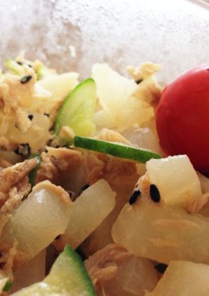 冷やして美味しい茹で大根の簡単サラダ-レシピのメイン写真