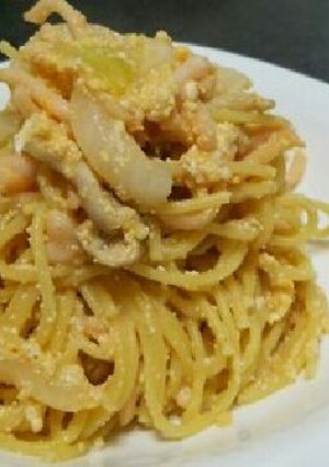 とろとろ卵のイカ明太子パスタ-レシピのメイン写真