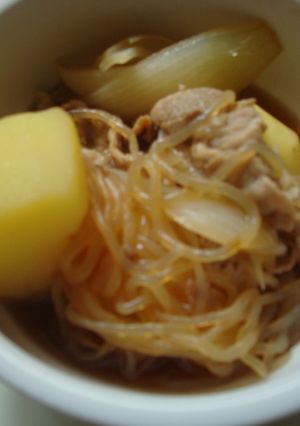 じゃがいもと玉ねぎ、豚肉の煮物-レシピのメイン写真