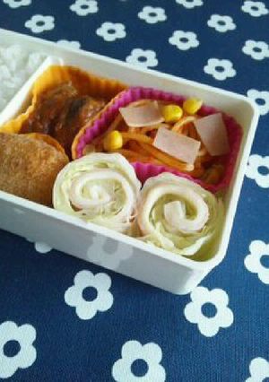お弁当に♪ハムレタチーズくるくる巻き-レシピのメイン写真