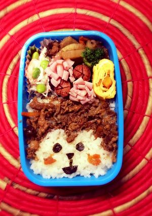 そぼろ モンキーキャラ弁当-レシピのメイン写真