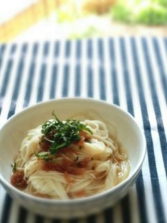 さっぱりあっさり梅そうめん-レシピのメイン写真