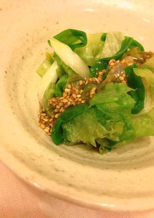 [簡単]レタスとネギの中華風和え-レシピのメイン写真